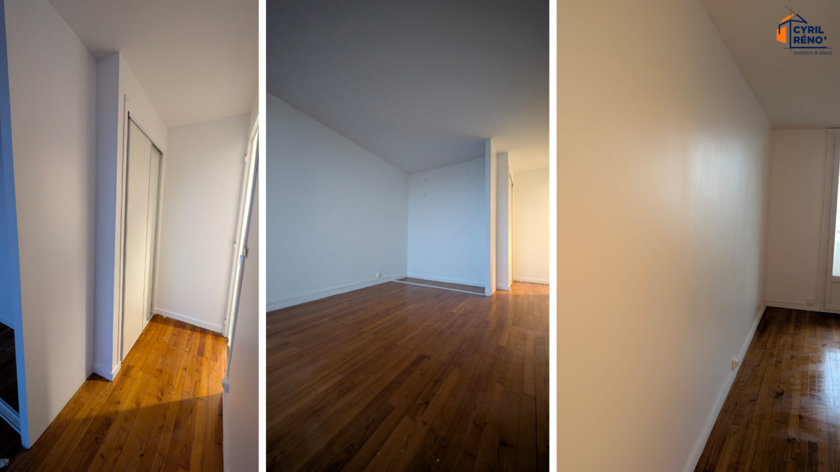 Reprise à l'enduit et peinture de murs